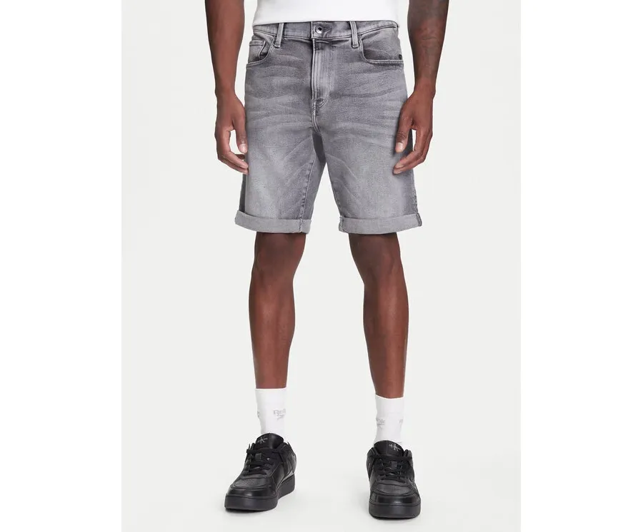 obrazek 1 G-Star Raw Szorty jeansowe 3301 D10481-D535 Szary Slim Fit