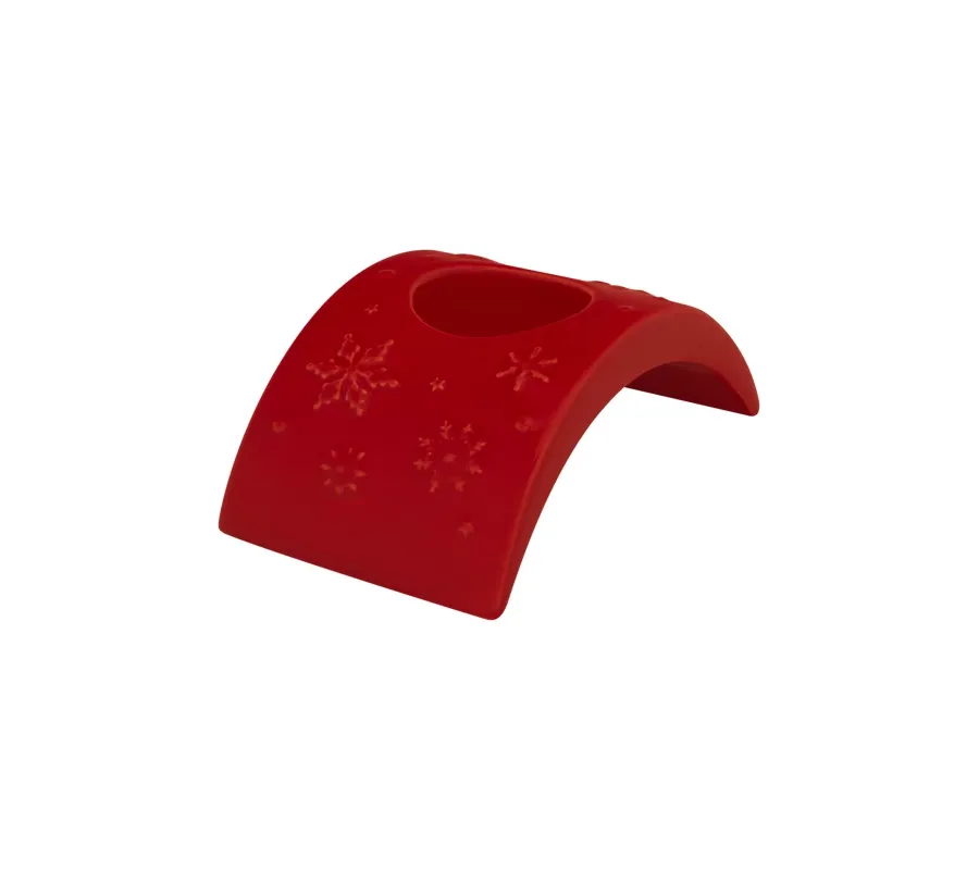 obrazek 1 Ceramiczny lichtarz w kolorze czerwonym - Bordallo Pinheiro