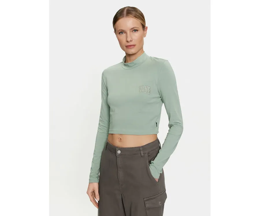 obrazek 1 Vans Bluzka Mini Mock Neck Ls VN0007EZ Zielony Slim Fit