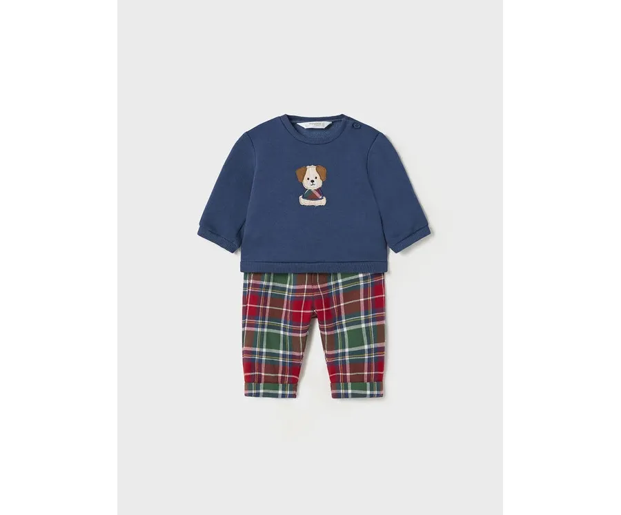 obrazek 1 Mayoral Komplet bluza i spodnie materiałowe 2.522 Granatowy Regular Fit