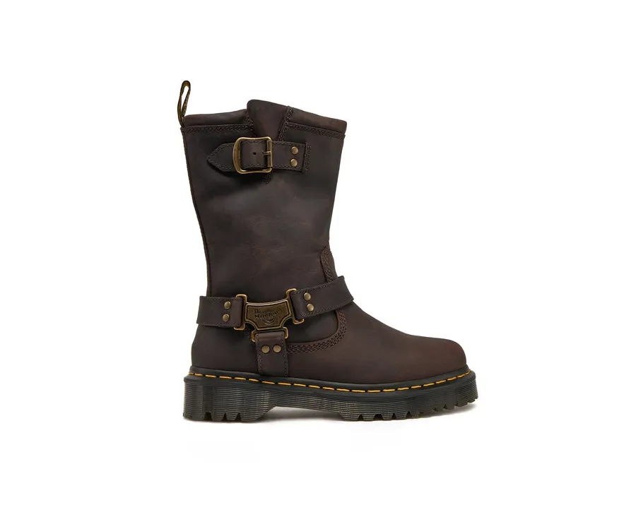 obrazek 1 Dr. Martens Botki Anistone Tall Leather Biker31901201 Brązowy