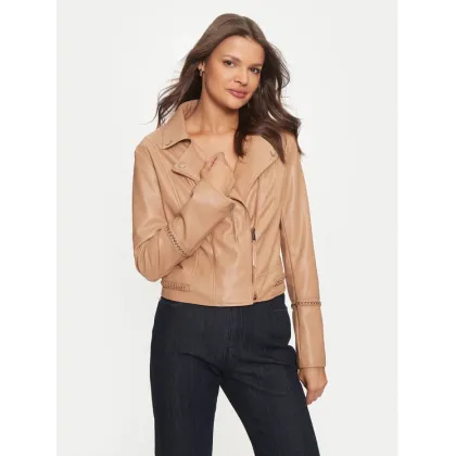 Zdjęcie Guess Kurtka z imitacji skóry W4YL21 WE480 Beżowy Regular Fit