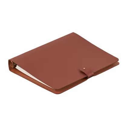 Zdjęcie Bordowy segregator A5 16,5х25 cm wykonany z naturalnej skóry