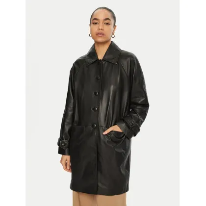 Zdjęcie Luisa Spagnoli Kurtka skórzana Superbo 541221 Czarny Loose Fit