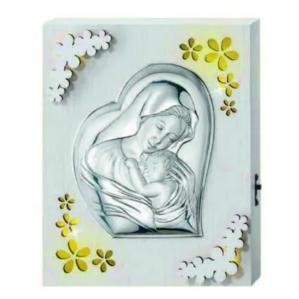 Picture Brilliant children's lamp Madonna and Child 13x16 cm