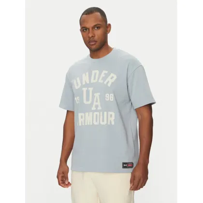 Zdjęcie Under Armour T-Shirt Heavyweight Varsity 1390179 Błękitny Oversize