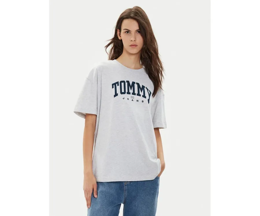 obrazek 1 Tommy Jeans T-Shirt Varsity DW0DW18403 Szary Oversize