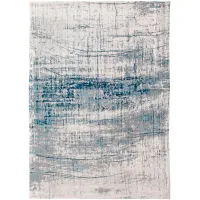 Picture Stylish white-blue modern carpet - BRONX AZURIT 8421