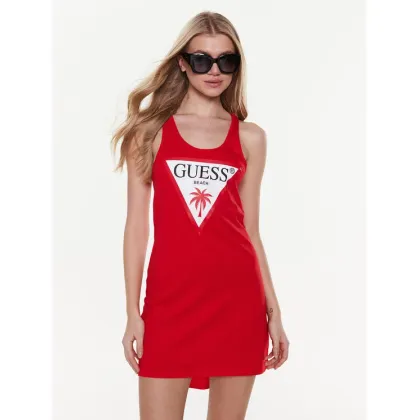 Zdjęcie Guess Sukienka letnia Logo E3GP03 JA914 Czerwony Regular Fit