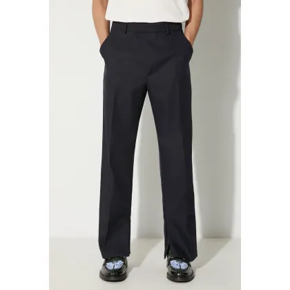 Zdjęcie 424 spodnie wełniane kolor granatowy proste 35424P04 236507