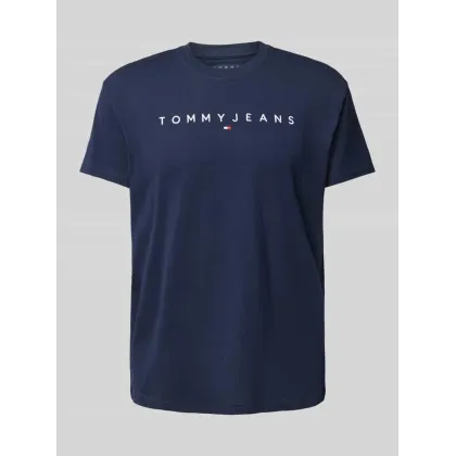 Zdjęcie Tommy Jeans T-Shirt Linear Logo DM0DM20744 Granatowy Regular Fit
