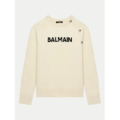 Zdjęcie Balmain Sweter BV9B00-Z2409 Écru Regular Fit