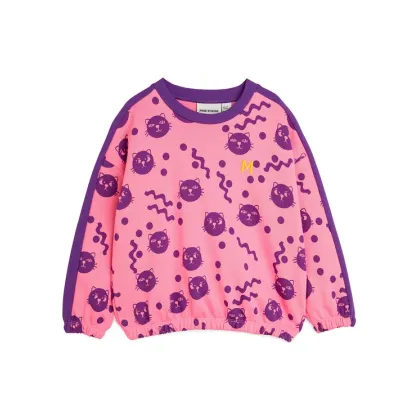 Zdjęcie MINI RODINI Bluza Squiggly Cats 2512012228 Różowy Regular Fit