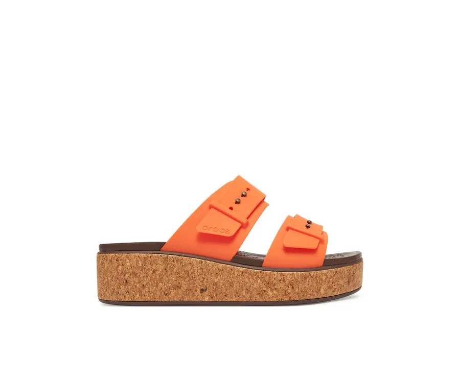 obrazek 1 Crocs Klapki Brooklyn Cork Buckle 211252 Pomarańczowy