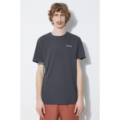 Zdjęcie Columbia t-shirt bawełniany North Cascades kolor szary z nadrukiem 1834041