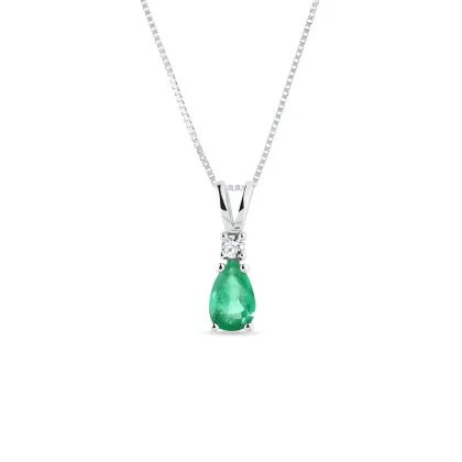 Zdjęcie Zawieszka z brylantami i szmaragdem KLENOTA