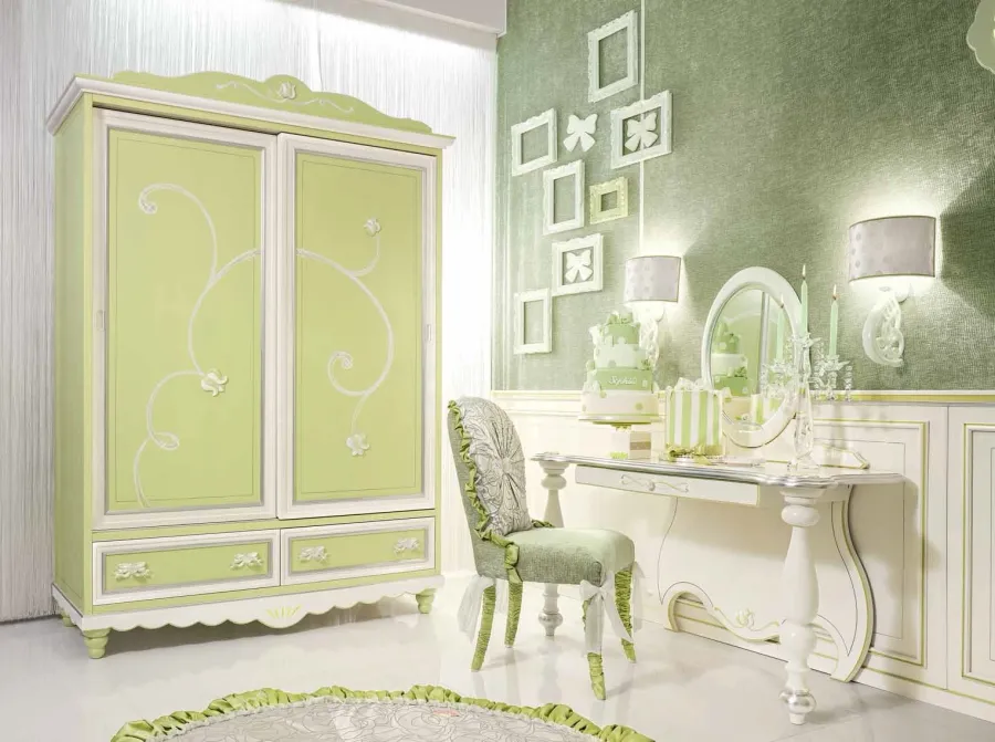 picture 1 Luxurious wardrobe and desk for girls