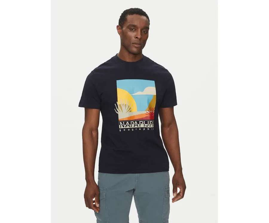 obrazek 1 Napapijri T-Shirt S-Arbia NP0A4IE3 Granatowy Regular Fit