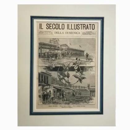 Zdjęcie Antyczna grafika o strzelaniu do siatkówki i strzelaniu do gołębi z 1893 r.