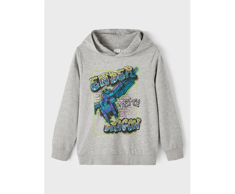 obrazek 1 NAME IT Bluza MINECRAFT 13219920 Szary Regular Fit