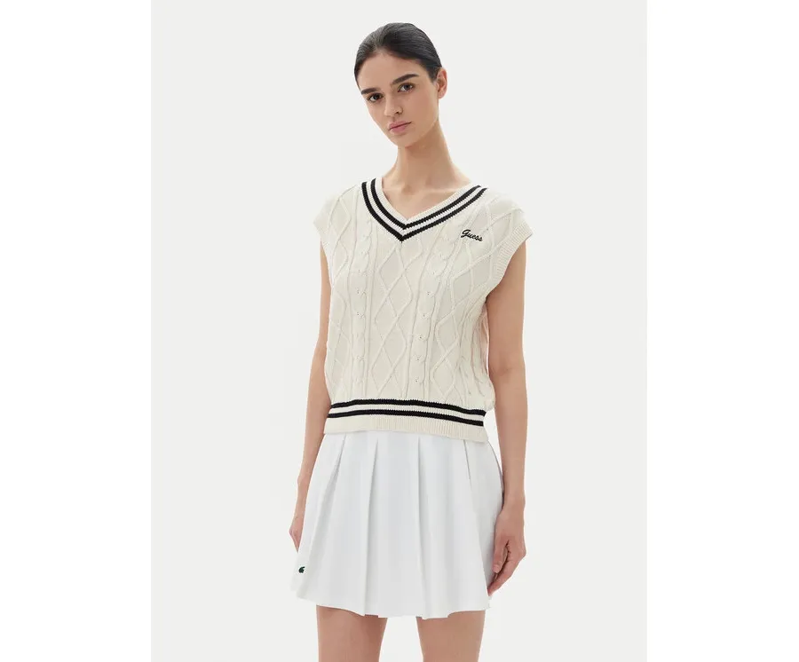 obrazek 1 Guess Sweter V5GR00 Z3FB1 Biały Classic Fit