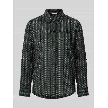 Zdjęcie Bluzka o kroju regular fit z mieszanki bawełny z rozcięciem