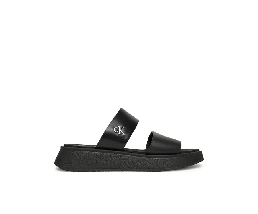 obrazek 1 Calvin Klein Jeans Klapki Sandal Slide Double Strap YW0YW01694 Czarny