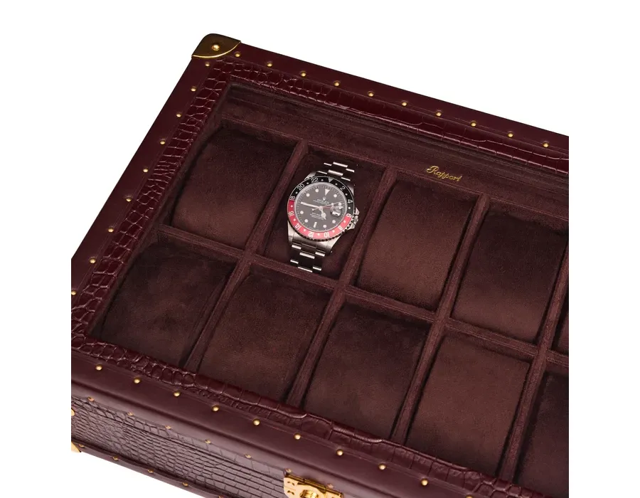 obrazek 4 Skórzane pudełko na 10 zegarków