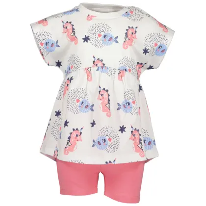 Zdjęcie Blue Seven Komplet t-shirt i spodenki 914519 X Biały Regular Fit