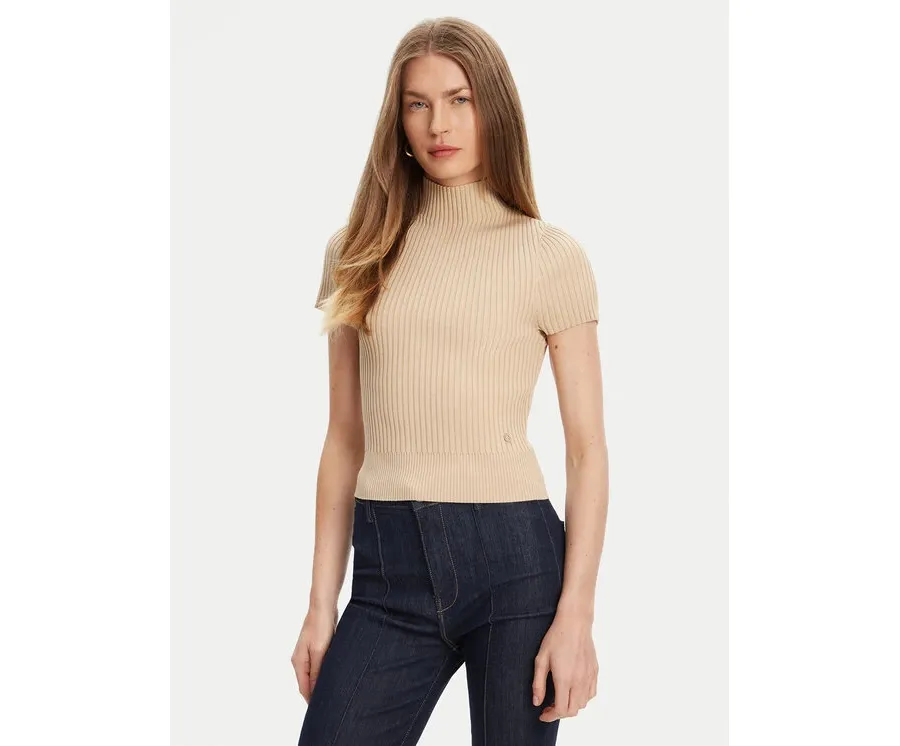 obrazek 1 Guess Sweter W5YR04 Z0040 Beżowy Regular Fit