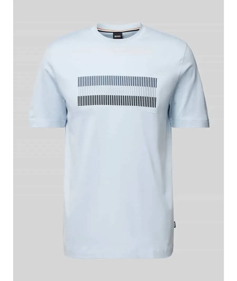 obrazek 1 T-shirt z prążkowanym, okrągłym dekoltem model ‘Thompson’