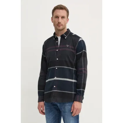 Zdjęcie Barbour koszula bawełniana męska slim z kołnierzykiem button-down