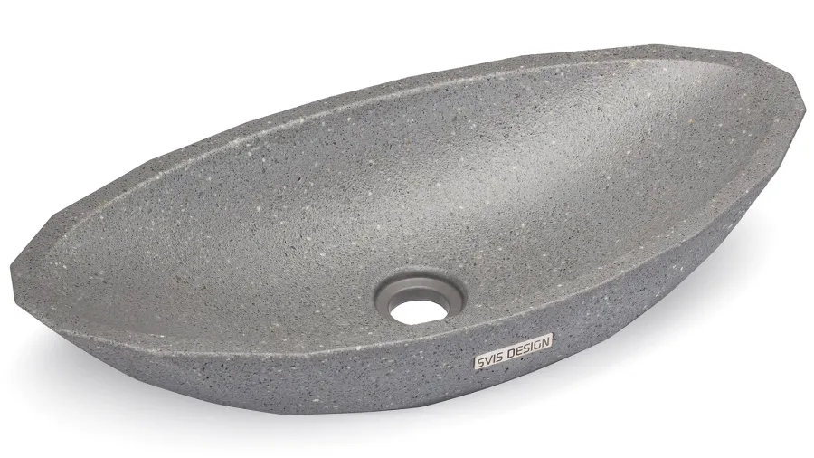 obrazek 2 Nowoczesna umywalka 60 cm DIAMOND HARDCORE – średnioszary, bez dekoru, bez lakieru