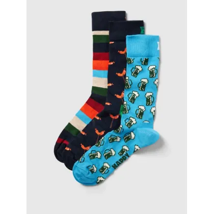 Zdjęcie Skarpety ze wzorem na całej powierzchni model ‘Wurst and Beer’ w zestawie 3 szt.