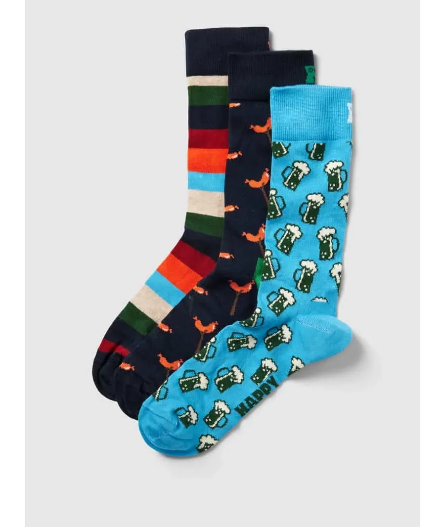 obrazek 1 Skarpety ze wzorem na całej powierzchni model ‘Wurst and Beer’ w zestawie 3 szt.