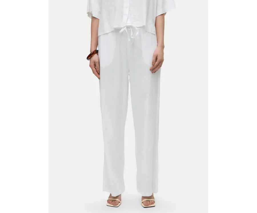 obrazek 1 Vero Moda Spodnie materiałowe Linn 10305091 Biały Loose Fit