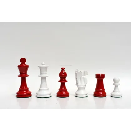 Zdjęcie Eleganckie pionki szachowe w kolorze flagi polskiej idealne na prezent - The Chess Empire