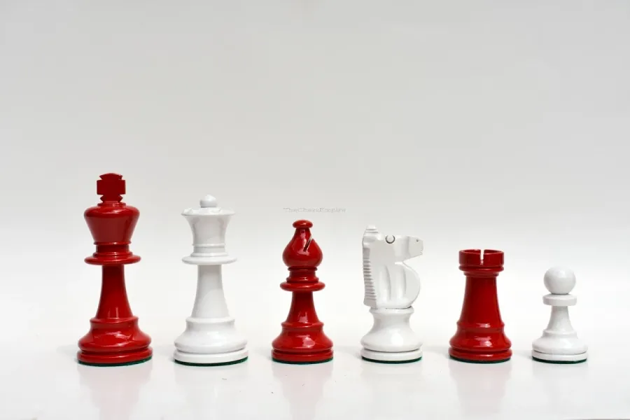 obrazek 1 Eleganckie pionki szachowe w kolorze flagi polskiej idealne na prezent - The Chess Empire