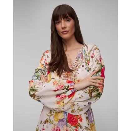 Zdjęcie Długa Sukienka Jedwabna W Kwiaty Damska Camilla