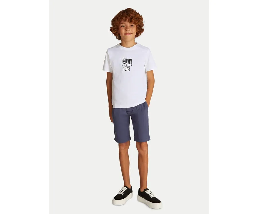 obrazek 1 Calvin Klein Jeans T-Shirt Good Level IB0IB02456 Biały Regular Fit