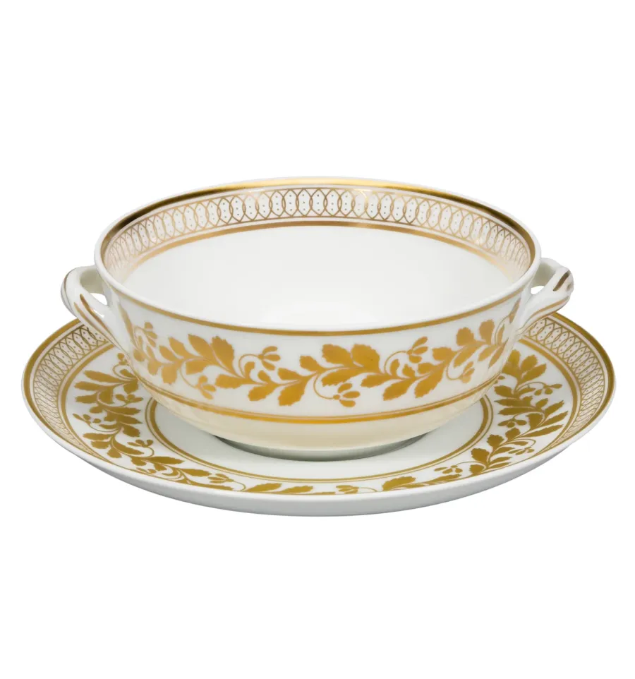 obrazek 1 Porcelanowa filiżanka ze spodkiem z roślinnymi złotymi elementami z kolekcji Anna - Vista Alegre