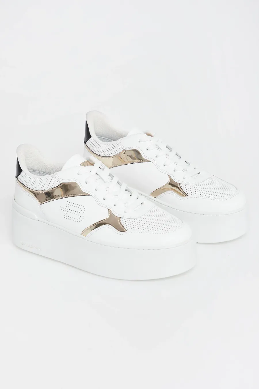obrazek 1 Sneakersy damskie skórzane na platformie BALDININI Baldinini