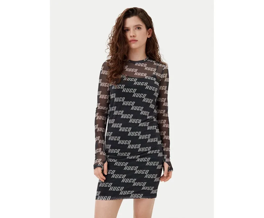 obrazek 1 HUGO Sukienka codzienna HUGO-50534848 Szary Regular Fit