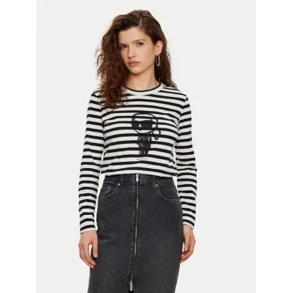 Zdjęcie KARL LAGERFELD Bluzka A1W17137 Czarny Regular Fit