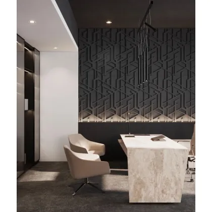 Zdjęcie 120x60 cm VT - PB27 (B8 antracyt) Kor - panel dekor 3D beton architektoniczny