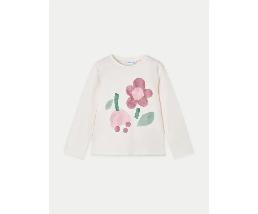 obrazek 1 Mayoral Bluzka 3017 Écru Regular Fit