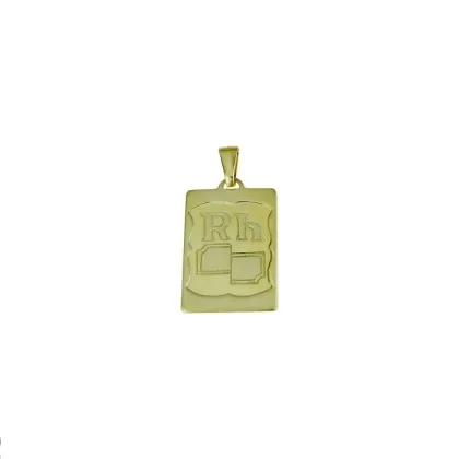 Zdjęcie Złoty medalik z grupa krwi wym.25x15mm.