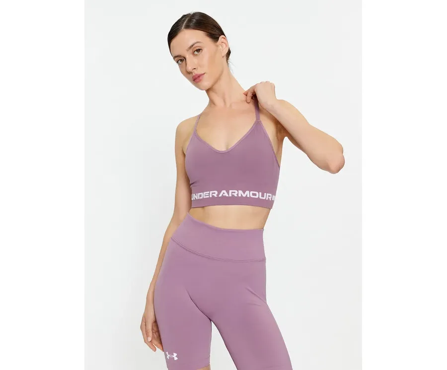 obrazek 1 Under Armour Biustonosz sportowy Ua Seamless Low Long Bra 1357719 Fioletowy Compression Fit