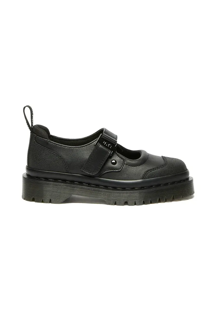 obrazek 1 Dr. Martens półbuty skórzane Indica II Bex Tech Mary Jane damskie kolor czarny na platformie DM41015002