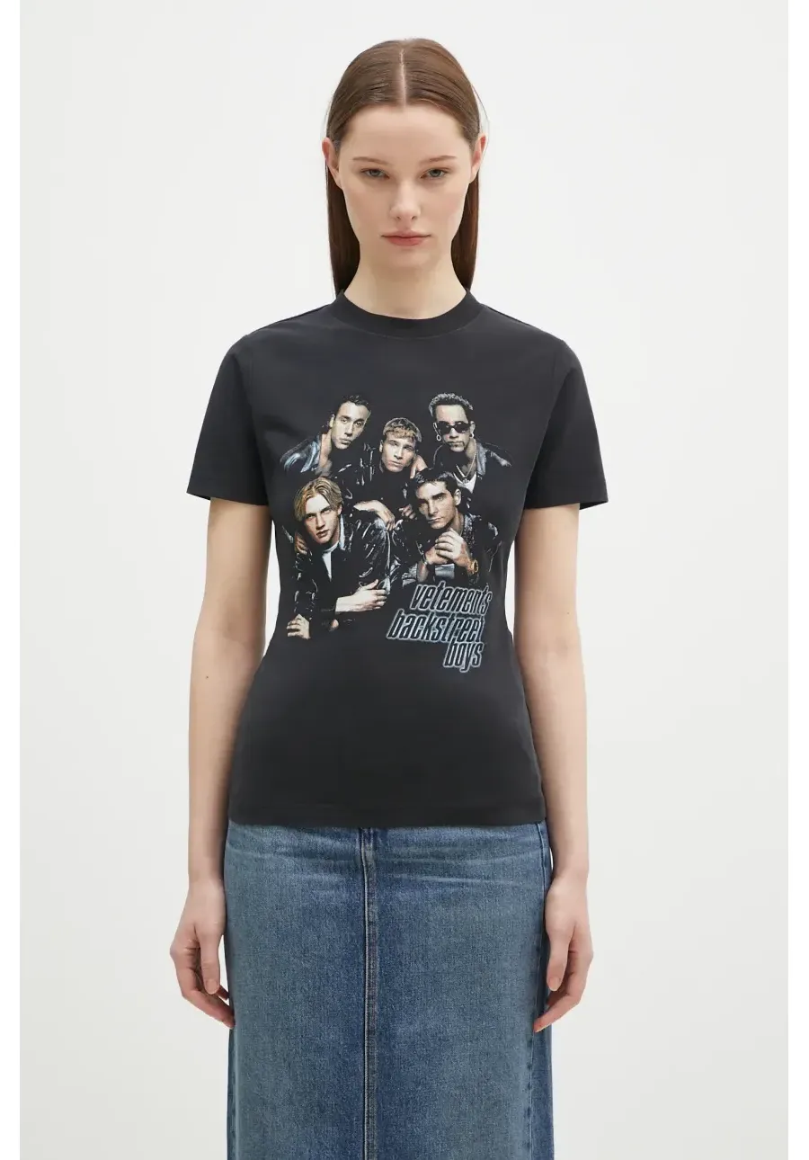 obrazek 1 VETEMENTS t-shirt Backstreetboys Fitted Hourglass damski kolor czarny WA66TR600B